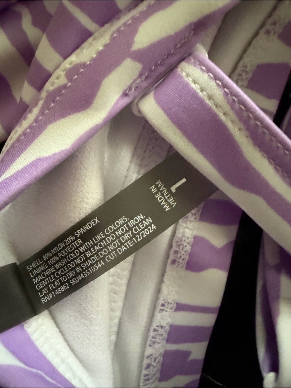 NWT Torrid rip tide stripe whisteria 2 pc bathing suit. Size 1 = 14/16 (1X) - Picture 8 of 11